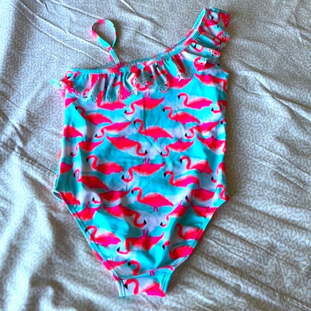 Surf Zone girls flamingo swimsuit in size 10/12 - Picture 8 of 9